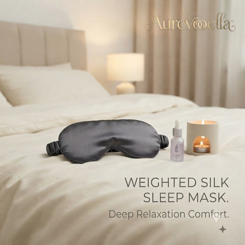 Aurevooella™ Weighted Silk Sleep Eye Mask
