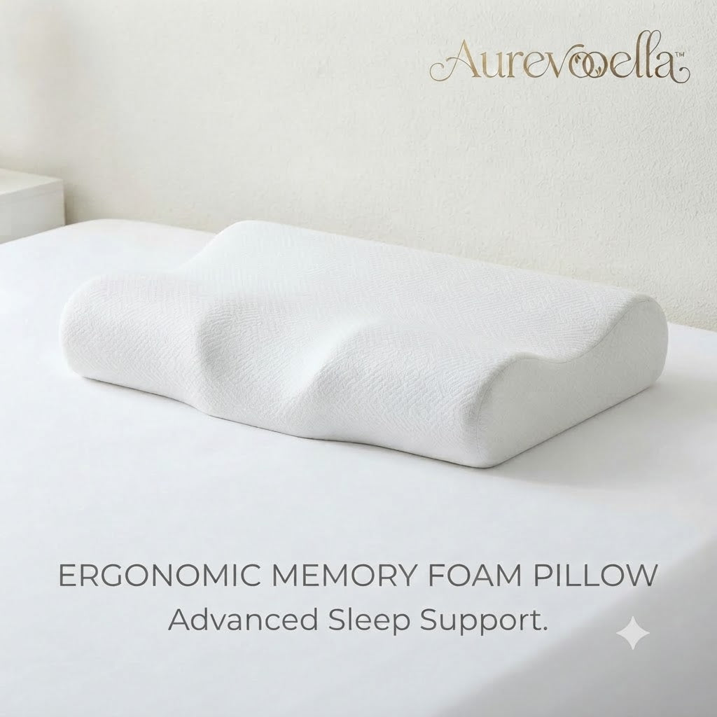 Aurevooella™ Ergonomic Memory Foam Pillow