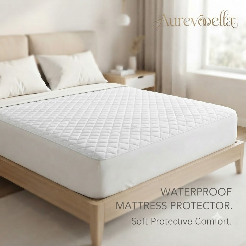 Aurevooella™ Waterproof Quilted Mattress Protector